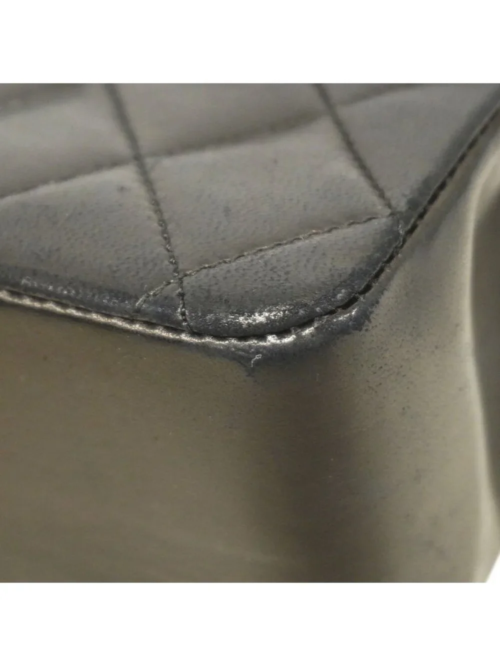 Chanel Shoulder Bag Quilted Lambskin Black Gold
